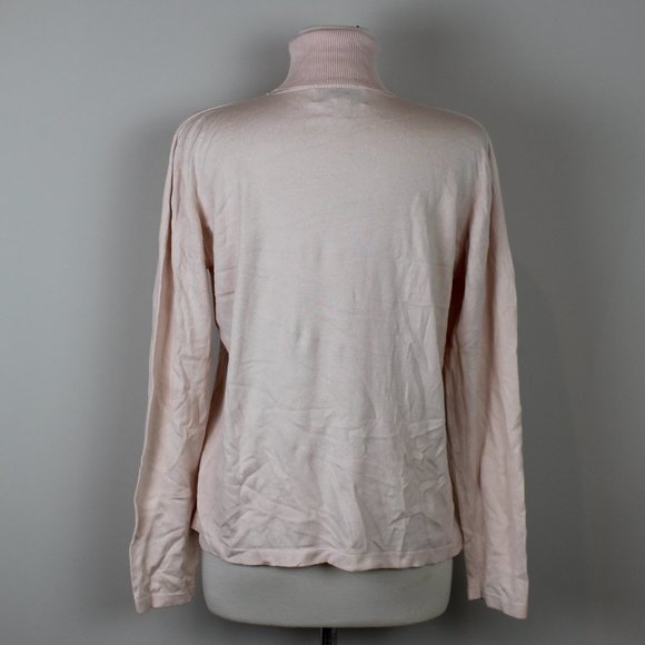 Saks Fifth Avenue Baby Pink Folio Collection Silk Sweater - Picture 4 of 6